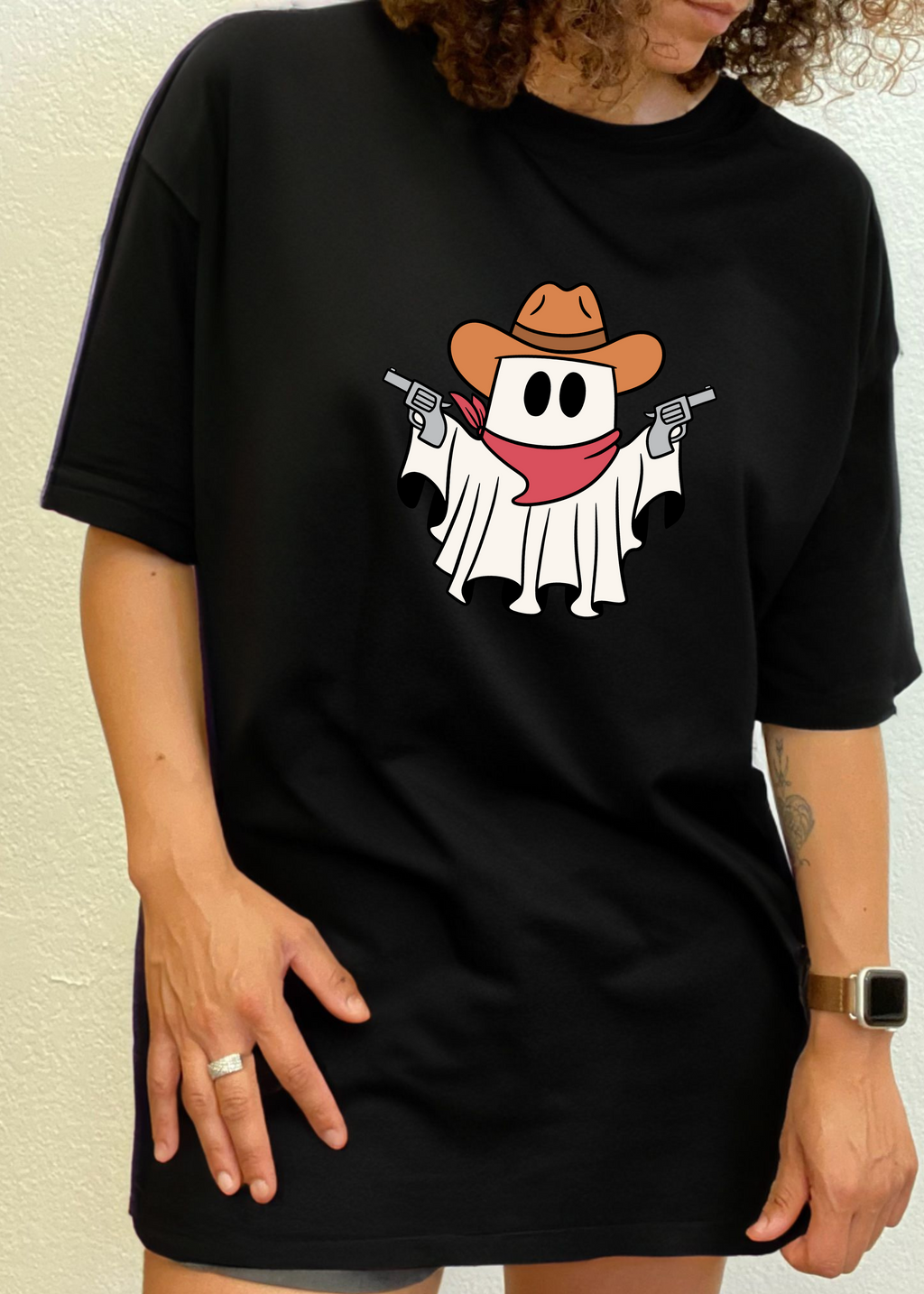 Cowboy Ghost Unisex Bamboo Viscose/Organic Cotton Short Sleeve Graphic T-Shirt