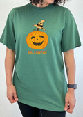 Halloween Pumpkin Unisex Bamboo Viscose/Organic Cotton Short Sleeve Graphic T-Shirt