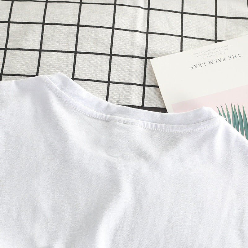 Letter Print Cotton T Shirt Fashion Brand Short Sleeve Tops Man Women Summer New Cool Tees Loose Men's Clothing